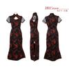 Brightlara Women's Long Cheongsam Dress, Halloween Costume, cos073-RB-M