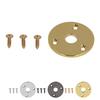 Guitar Jack Socket Plate Round Metal Input Output Cover Replacement Hardware for Bass with Mounting