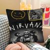 Hot N-Nirvana-K-Kurt Cobain Pillow Case Square Pillow Bedroom Sofa Leisure Comfort Cushion Car Living Room Home Decoration