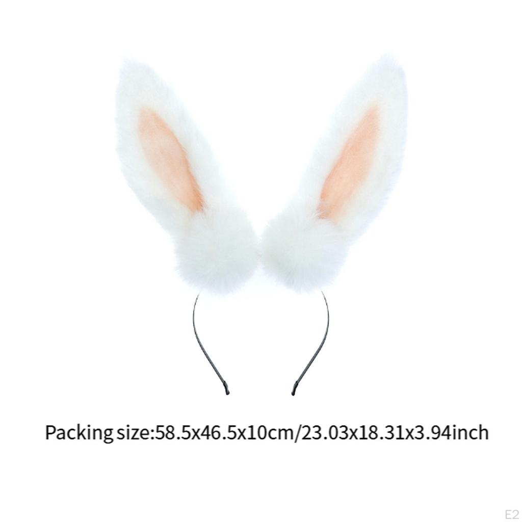 Plüsch Hasenohren Stirnband Haarband Süßer Haarreif für Rollenspiel Urlaub Geburtstag