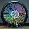 72pcs Bicycle Wheel Spoked Protector Wraps 24cm Wheel Rim Spoke Wrap Kit for Motorcycle Bike Color Rims Skin Trim Covers Pipe
