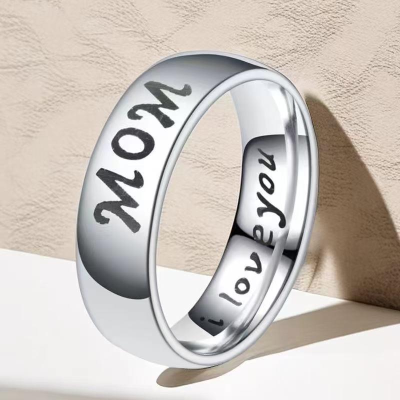 High-End Stainless Steel Titanium Couple Rings - No Fade, Plain Design