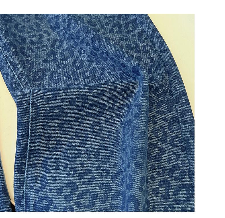 Women's Spring Leopard Print High-Waisted Wide-Leg Jeans (2026)
