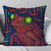 Interesting Retro Frog Pillow Case Fashion Square Pillowcase Bedroom Sofa Room Ins Decoration Leisure