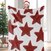 Warm Red Star Pattern Winter Summer Flannel Blanket Throw Fleece Soft Fuzzy Plush Cozy Fleece Blankets For Sofa Ideal Gifts