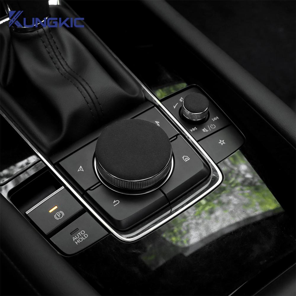 Premium Suede For Mazda 3 Axela 2019-2025 CX30 CX-30 2020-2025 CX50 CX-50 2023-2025 Car Central Control Multimedia Knob Sticker hrlpv04