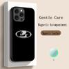 Cool Car L-la-Da Fashion Logo Design Phone Case For iPhone 17 16 15 14 13 12 Plus Pro Max High-end Luxury Magsafe Sheepskin