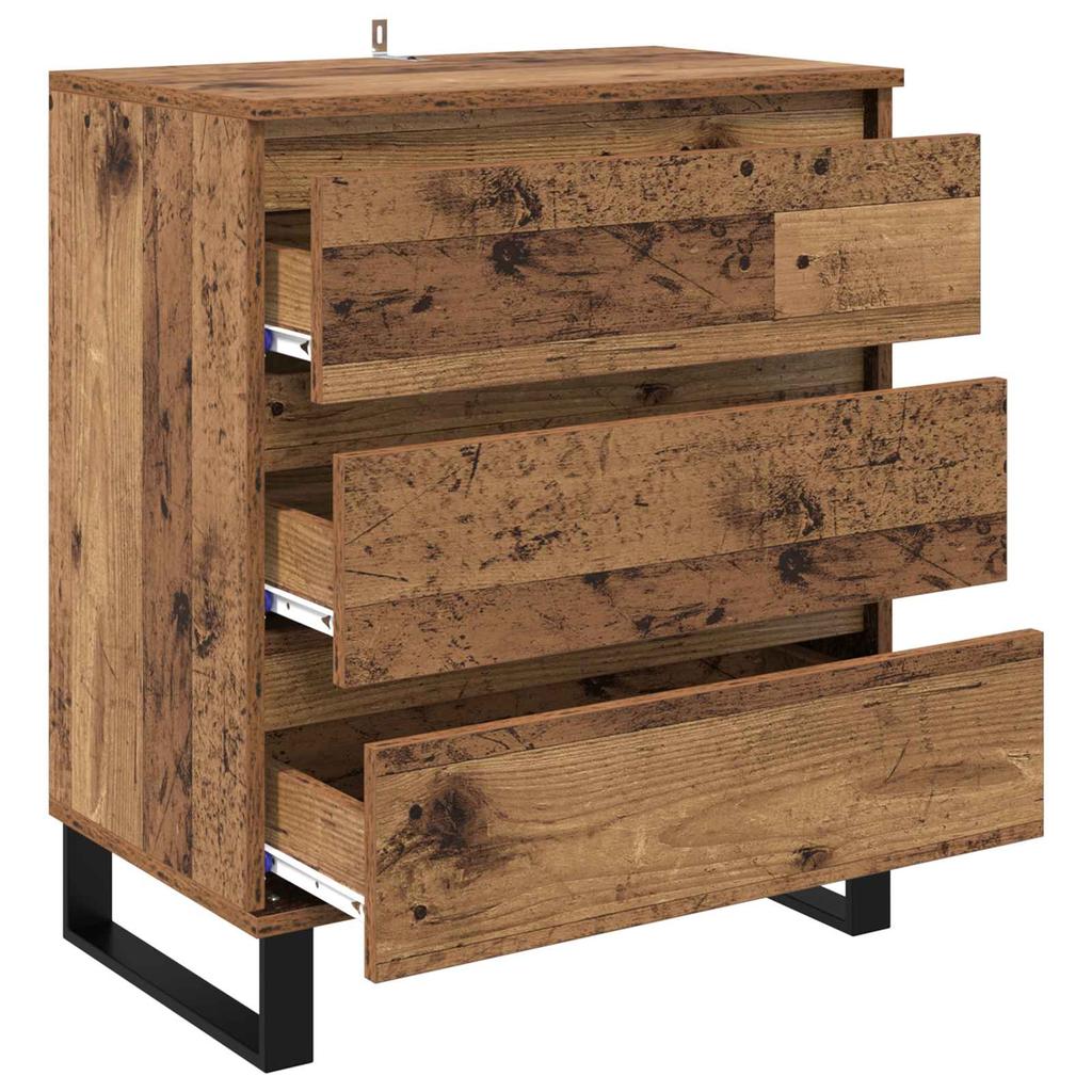 Sideboard with Drawers Reclaimed Wood Look 60 x 35 x 70 cm Engineered Wood