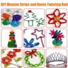 Glitter Christmas Pipe Cleaners 100Pcs Pipe Cleaners Craft Set Chenille Stem for Home School DIY Art Crafts Christmas Decoration