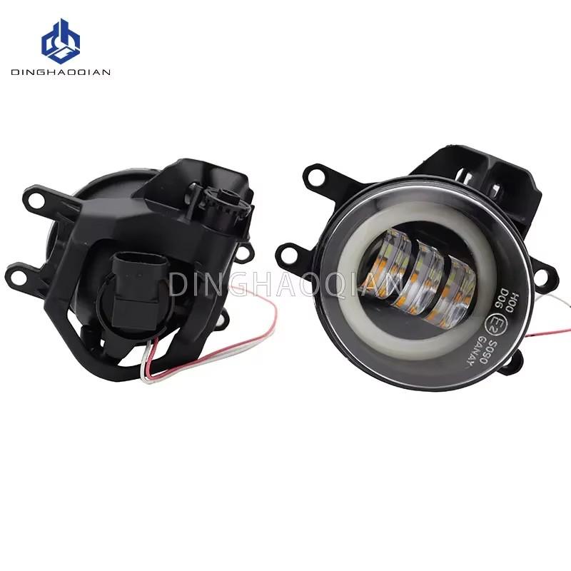 Für Toyota RAV4 2016 2017 2018 1 Paar Auto Nebelscheinwerfer LED Angel Eye DRL Tagfahrlicht H11 12V Hohe Helligkeit