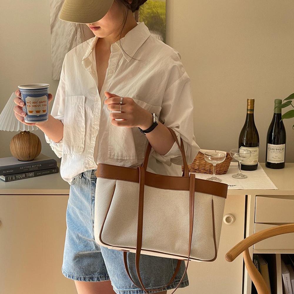 

Multi Functional Mommy Bag Large Capacity Tote Bags for Women Handbags Casual Canvas Shoulder Bag Internal Compartments Shopper