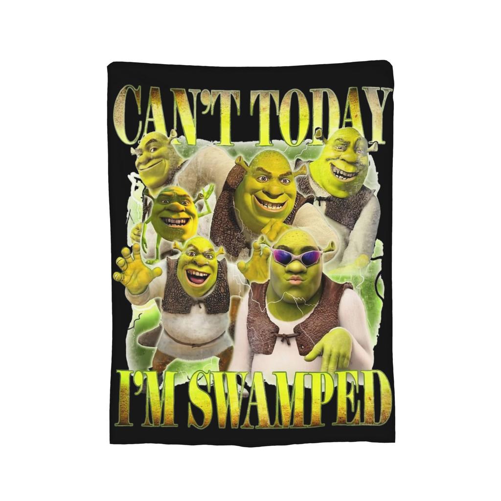 Funny  S-Shreks Pattern Blanket Cover  Plush Throw Blanket Summer Air Conditioning Decoration Ultra-Soft Warm Bedsprea,