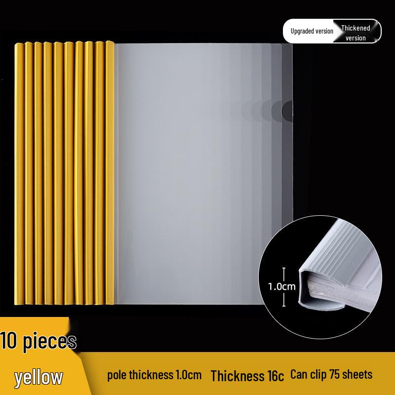 A4 Transparent Lever Arch File - Thickened PP Document Folder for Office, Resume, or Student Papers