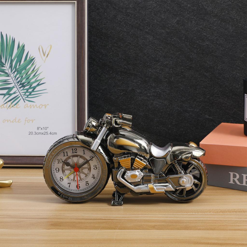 Vintage Motorcycle Alarm Clock Quartz Core Accurate Timing Decorative Unique Gift for Motor Lovers Creative Home Decor