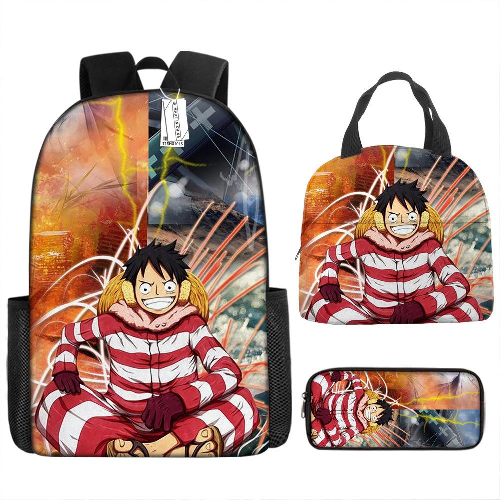 

ONE PIECE one piece шкільний рюкзак Рюкзак Луффі Учні початкової та середньої школи Рюкзак великої місткості Дитяча сумка для обіду as the picture