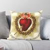 Most Sacred Heart Of Jesus French Square Pillowcase Polyester Linen Velvet Creative Zip Decorative Home Cushion Cover