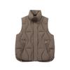 Autumn and Winter New Vest Women's Loose Stand-up Collar Thickened Down Cotton Jacket Vest Cotton Vest Trendy