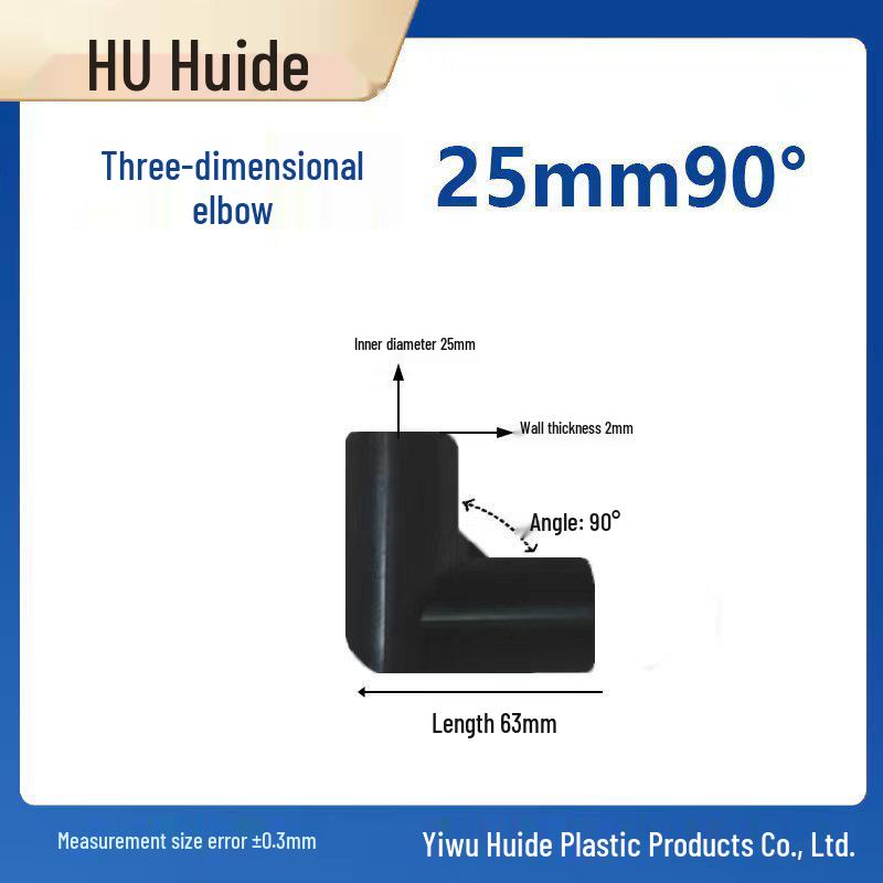 Three-Dimensional Plastic Right Angle Joint Connector for Tent and Studio Accessories