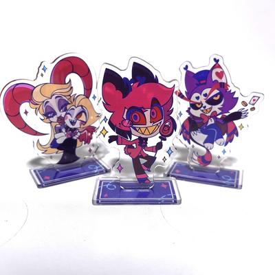 Anime Hazbin Hotel Alastor Morningstar Cosplay Stojak Akrylowa Kreskówkowa Figurka Stojąca Data Urodzenia Torebka Prezentowa Dekoracja Kolekcja Do