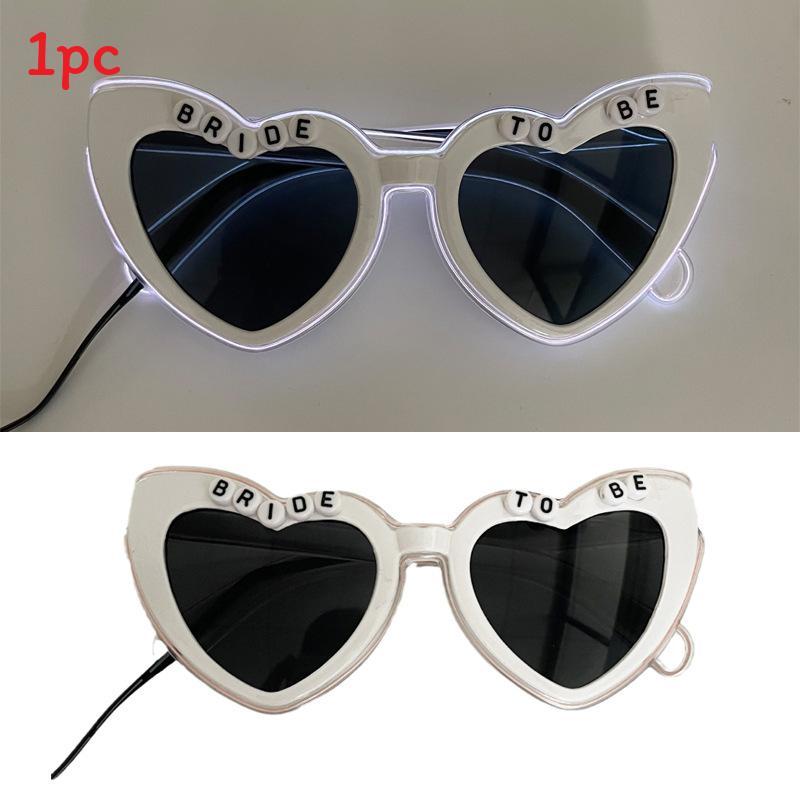 Led Heart Shaped Sunglasses For Women Men Party Fashion Decoratives Midnight Pink Frame