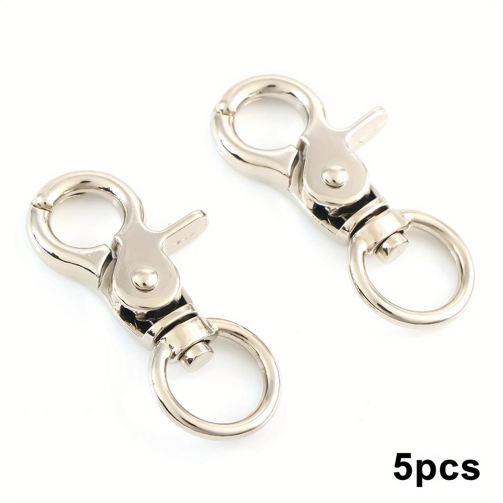 5pcs Snap Hook, Trigger Snap Metal Lobster Claw Clasp Lanyard Clips for Straps Bags Belting DIY Craft