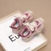 Children Casual Shoes for Boys Girls Lace-up Air Mesh Breathable Anti-kick Fashion Kids Running Sports Sneakers Pink Grey Shoes