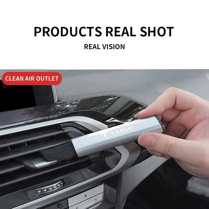 Car Sticker 2025 New Tesla Car Dust Brush Mini Air Outlet Air Conditioning Cleaning Sweep Dust For Tesla Model 3 Model X Y MODEL