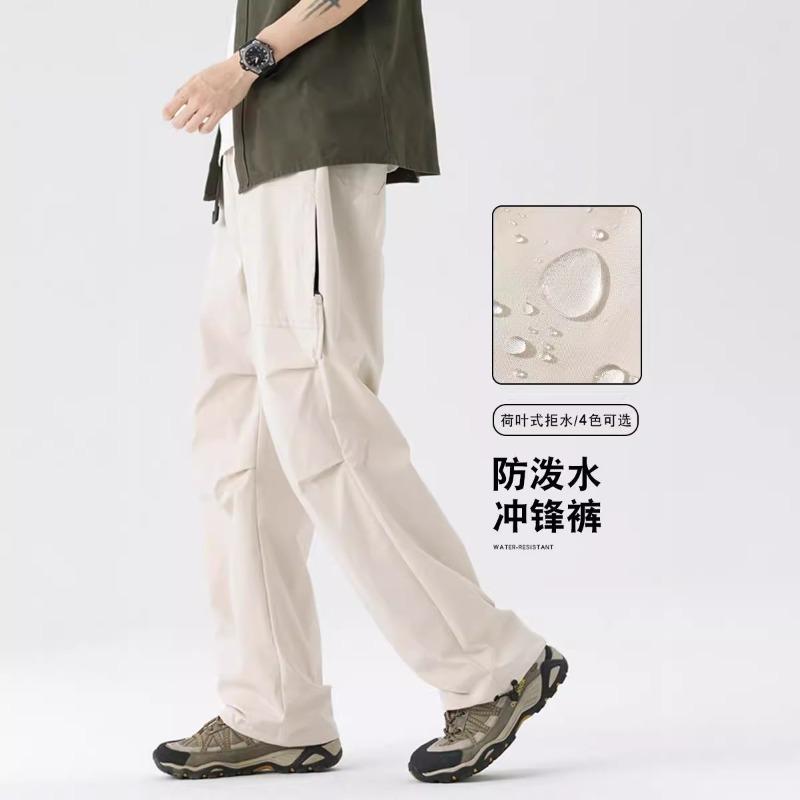 Army green paratrooper overalls men's spring and autumn waterproof and windproof loose casual mountaineering charging pants