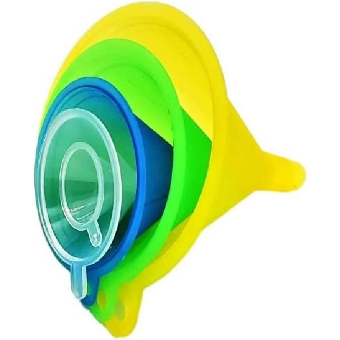 Trichter Sortiment Set mit 5 Mini, Klein bis Groß Plastiktrichter für Küche Flüssigkeit Gewürze Pulver Kosmetiklotion Ätherische Öle