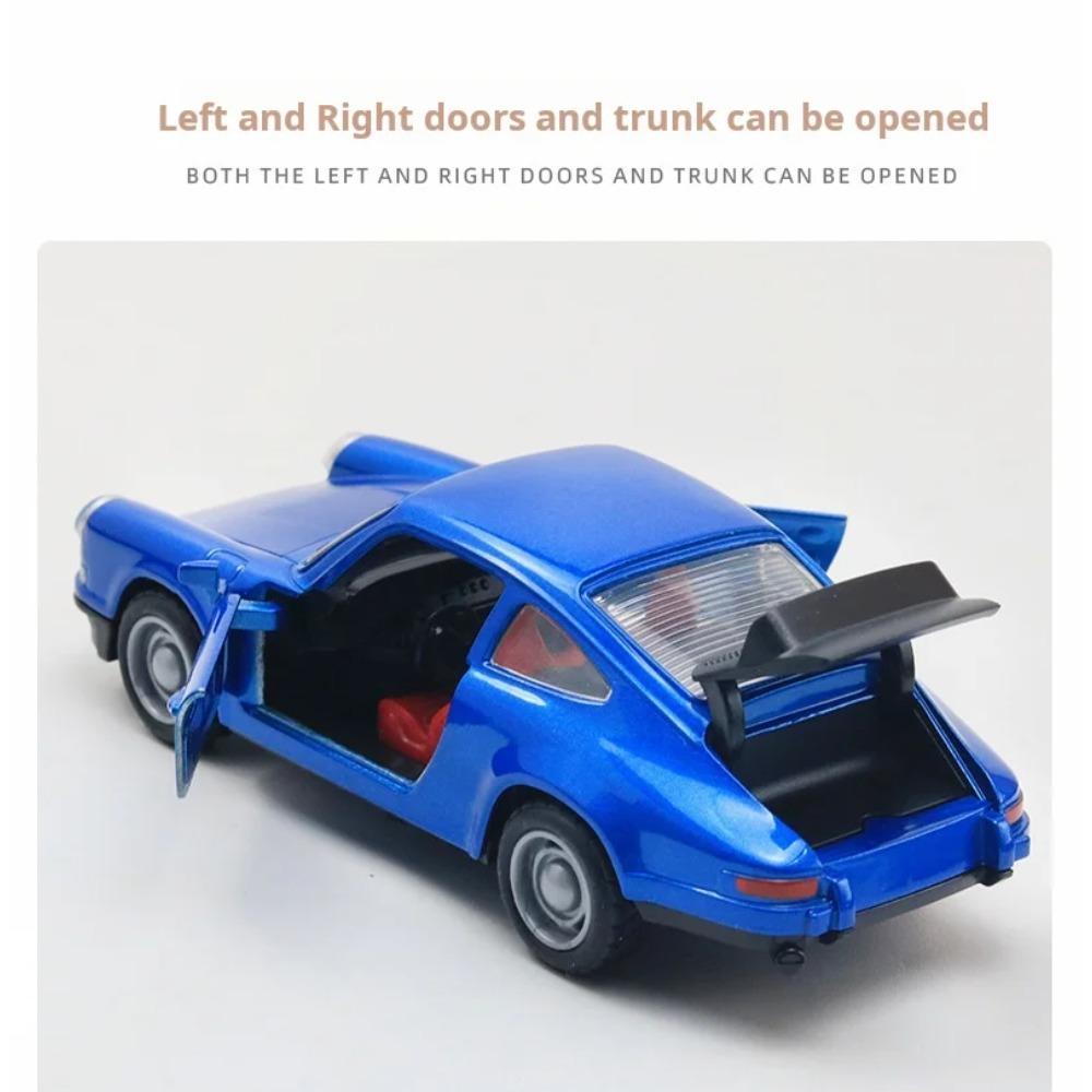 Maßstab 1/36 Oldtimer-Klassiker Legierungs-Automodell Dreitüriges Kinderspielzeugauto Käfer Rückzugauto Sammlung Ausstellung Jungengeschenk