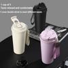 600ml Insulated Coffee Tumbler Double Wall Stainless Steel Thermos Flask with Lid Portable Travel Mug for Car School Gym