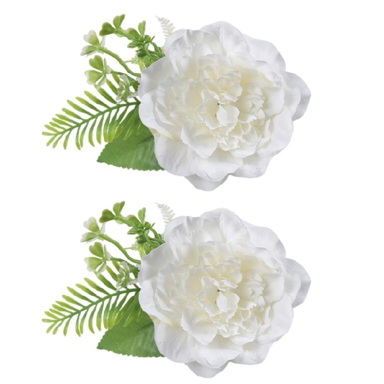 Pack of 2 Artificial Flower Curtain Clips Decorative Tiebacks Clasps Buckles Window Drape Holders Holdbacks Home Decors