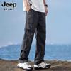 JEEP SPIRIT Men's Summer Ice Silk Straight Cargo Pants