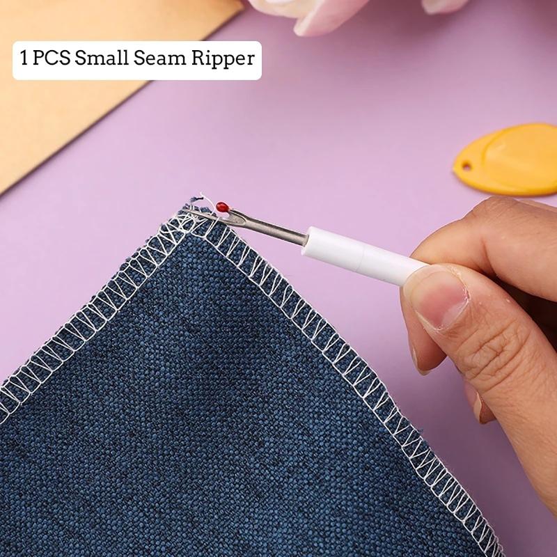 9Pcs Plastic Threader Quick Needle Threading Aid with Seam Unpicker Thimble for Sewing Machine Stitching Dressmaking