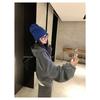 Women's Hooded Sweatshirt Wide Leg Pants Sports Suit Loose Fit