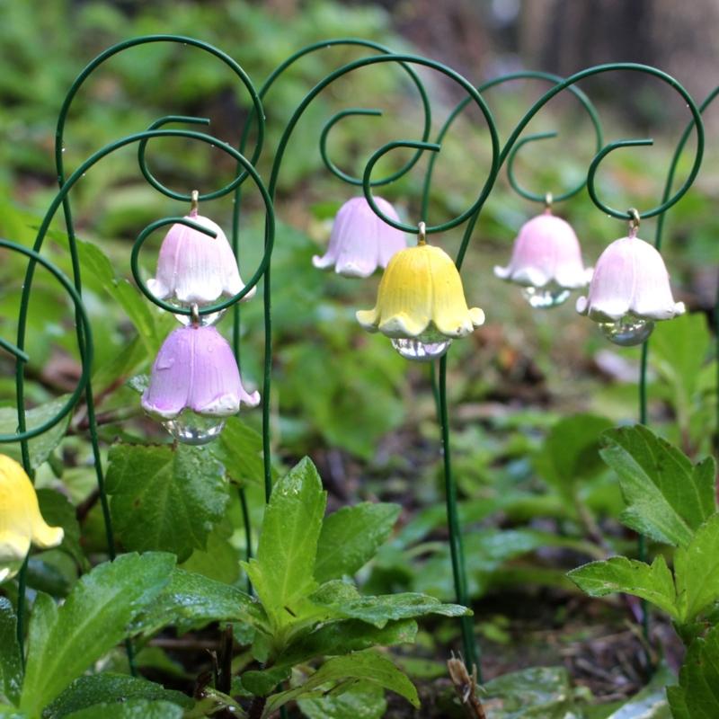 Beautifully Crafted Flower 9Pieces Quality Resin Orchids Garden Stakes Decorations for Indoor Outdoor Decoration
