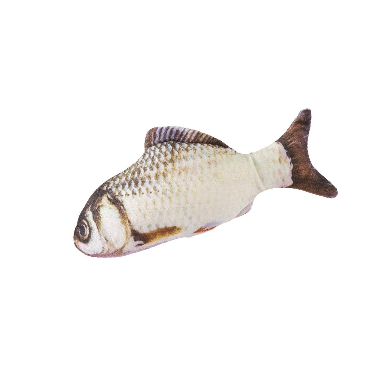 

Реалистичная мягкая плюшевая игрушка-рыба для кошек — интерактивное и забавное развлечение для домашних животных, идеально подходит для жевания и снятия стресса 11.8inch белый