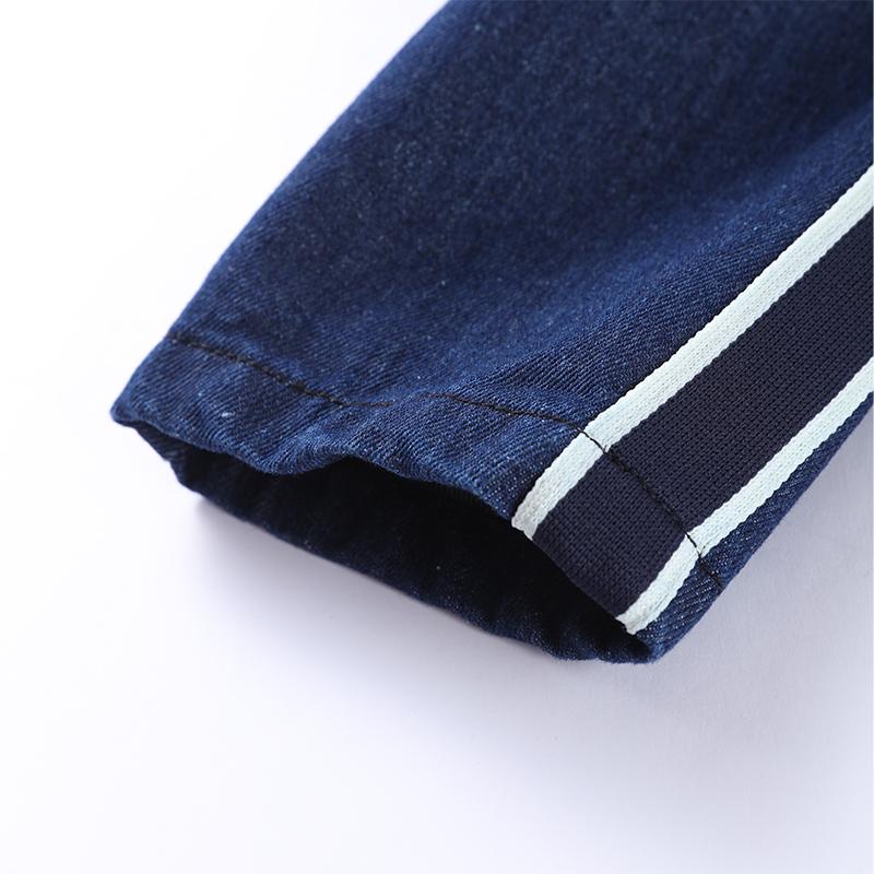 Patchwork Gestreifte Jacke Weitbeinige Hose Set Damen Stehkragen Reißverschluss Locker Jeansjacke Kordelzug Hose Zweiteiliges Set Schlichtes Lässiges Hosen-Set