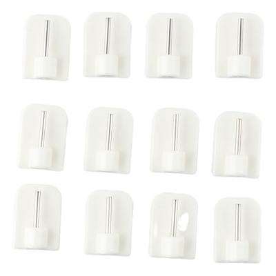 4/8/12Pcs Wall Mounted Window Bathroom No Drilling For Curtain Rod Home Kitchen Living Room Easy Install Self Adhesive Hook