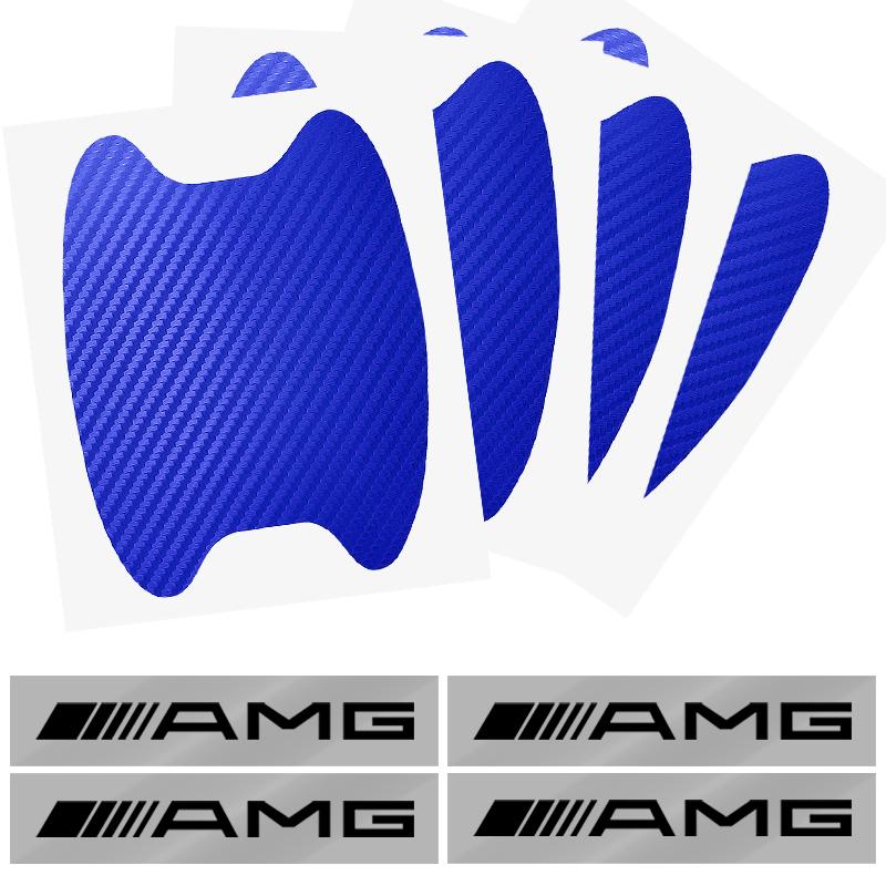 Car Door Sticker Carbon Fiber Scratches Auto Handle Protection Film For Mercedes Benz AMG GLE GLS GLC CLA GLB ML C500 C200 C300 W204 W206 W212 W203