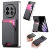 For Oppo Find N5 5G Magnetic Case Kickstand Denim Texture Leather Back Cover with Detachable Card Bag