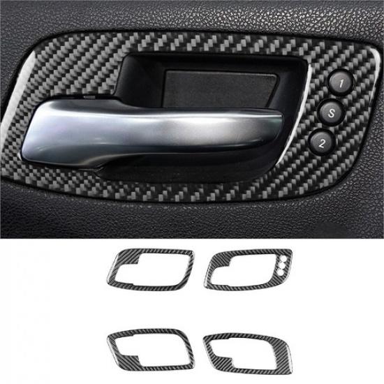 4Pcs Carbon Fiber Interior Door Handle Cover Trim For Dodge Charger 2015-