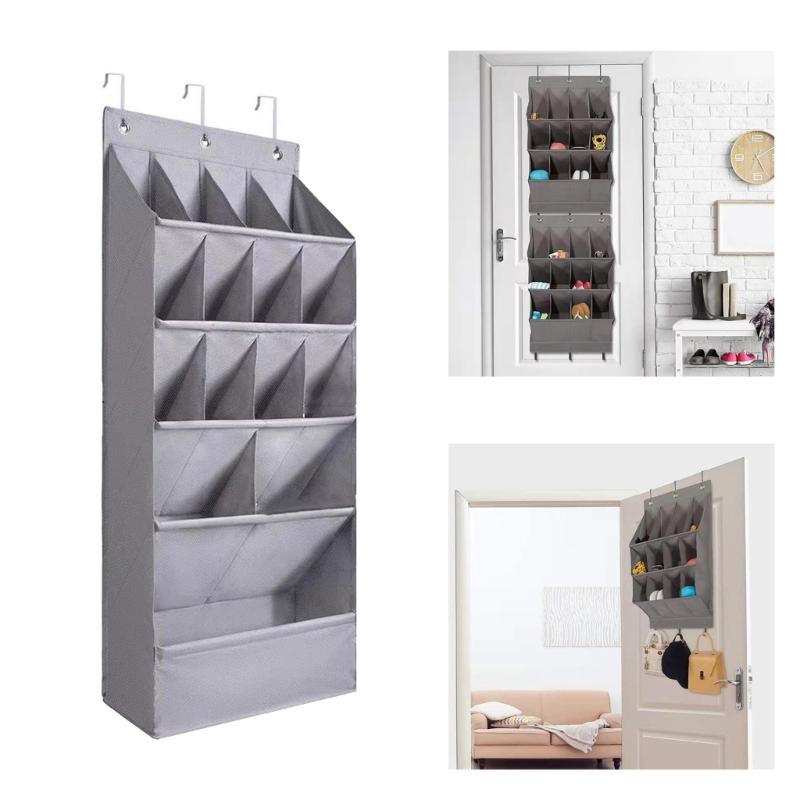 Elegant 15 Pocket Over Door Hanging Storage Bag Multifunctional 15 Pocket Shoe Organizers for Over the Door Use