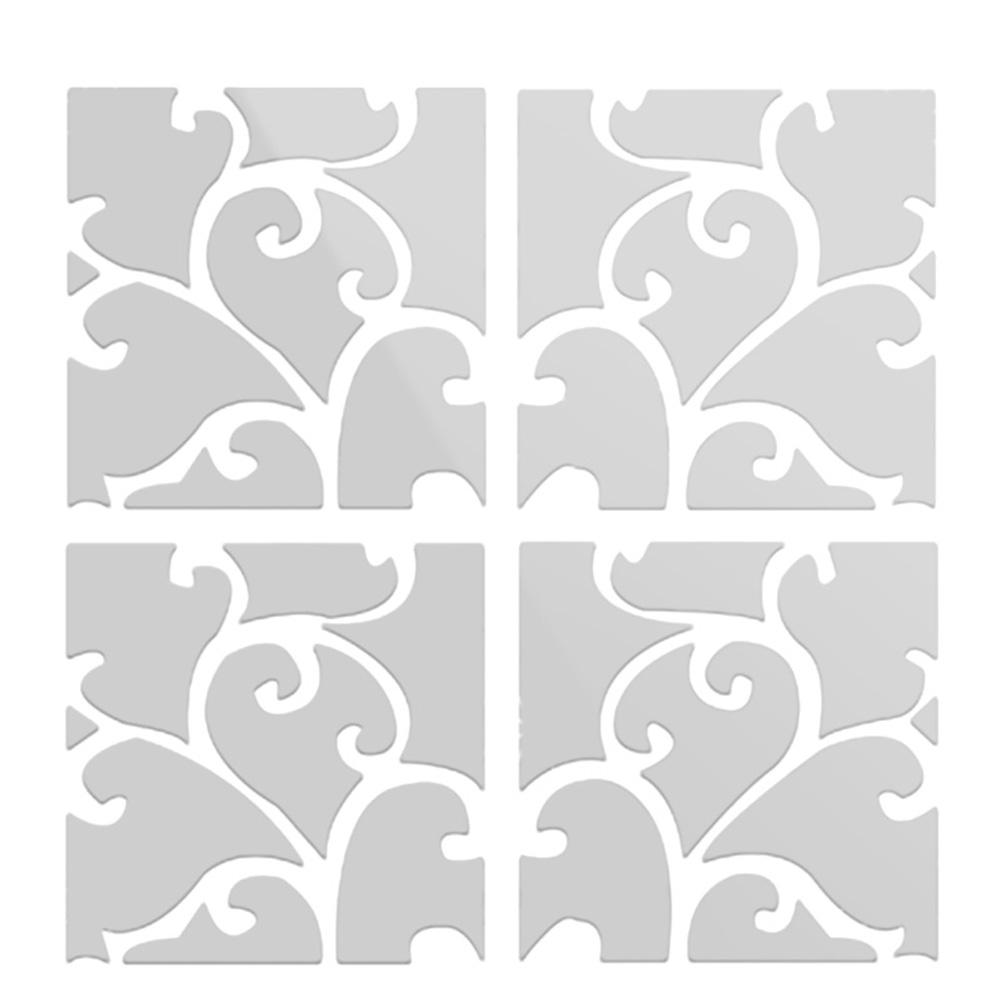 

1 Set Wall Art Decals Removable Home Decoration for Living Room Bedroom Wall Decor серебряный