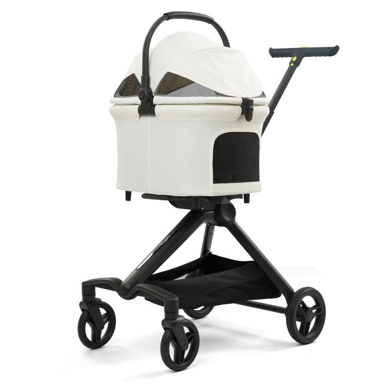 

Самая продаваемая амортизирующая коляска для питомцев: Складывание одной кнопкой для маленьких собак в Японии и Корее Pet Companion - 30 lbs Capacity