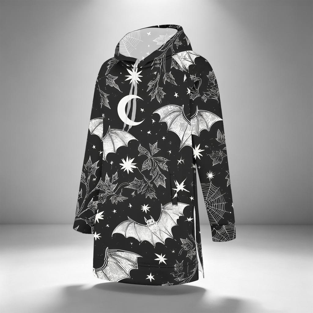 Women's Casual Long Sleeve Halloween Print Pullover Hoodie Sweatshirt