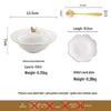 European Gold Rim Ceramic Bird's Nest Dessert Bowl with Lid | Embossed Palace Tureen Set for Sweet Soup