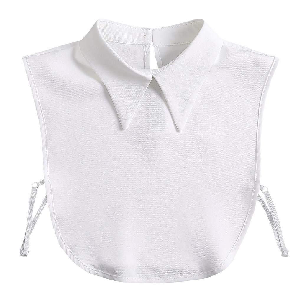 Chiffon Fake Collar Ladies Bottoming Shirt Women False Collar for Sweater Autumn and Winter Solid Color Detachable Collar