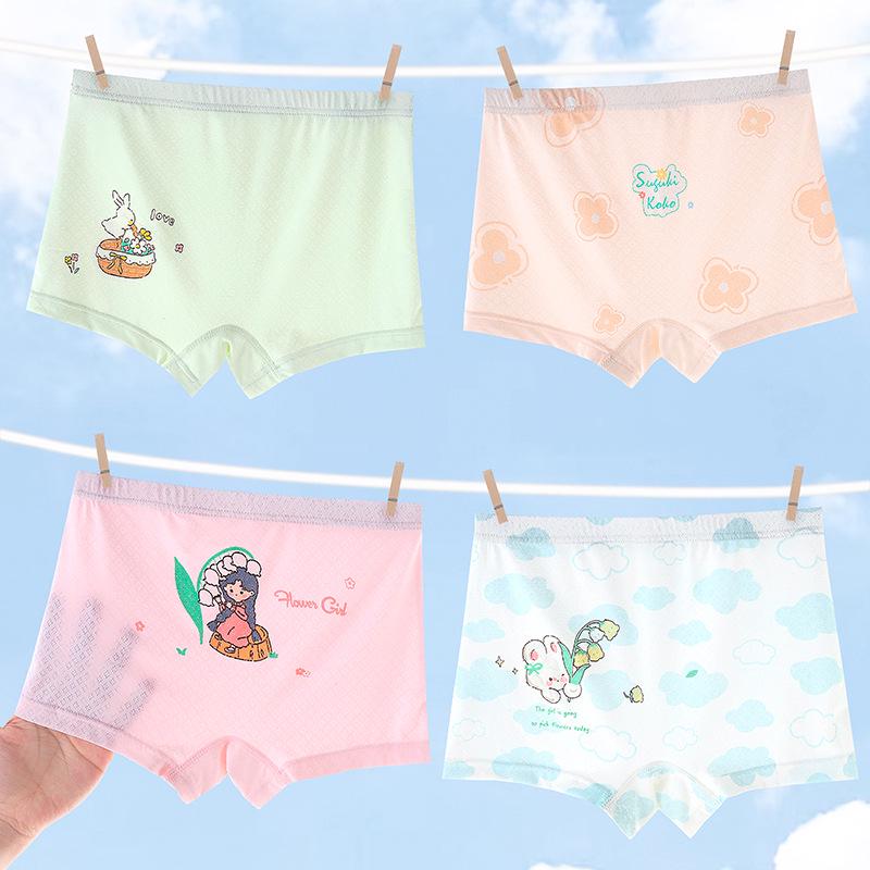 Girls' 4-Pack Boxer Briefs - 91% Nylon
