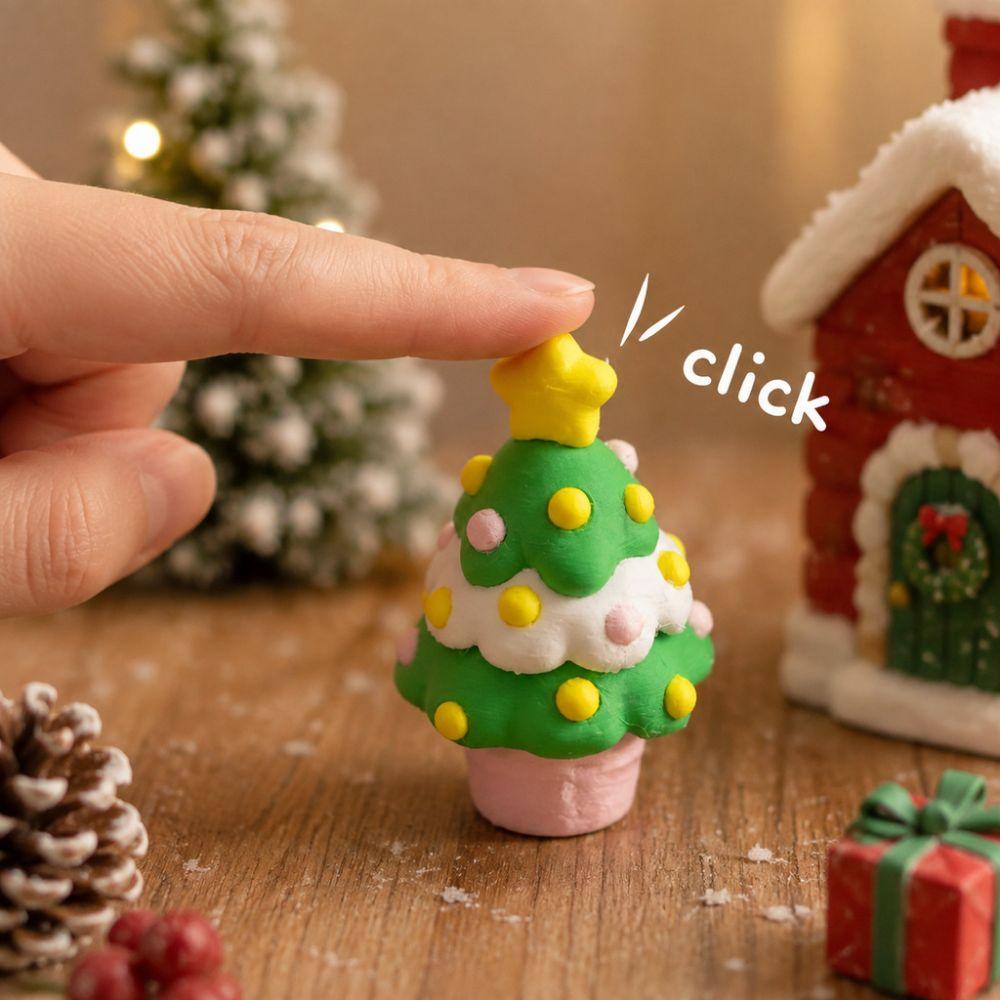 Mini Fidget Clicker Toy 3D Printed Stress Relief Toy Sensory Toy Push Click Fidget Toy  Christmas